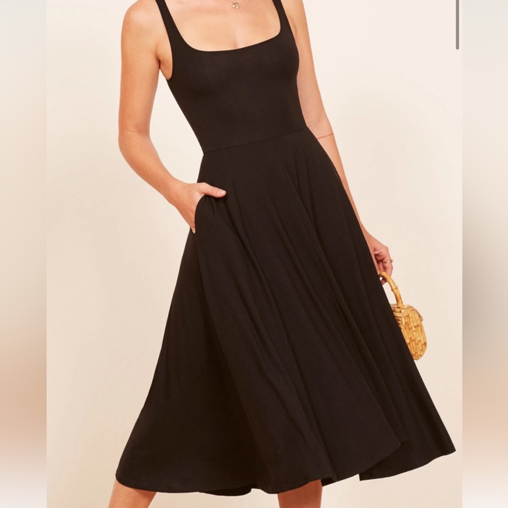 Reformation Lou Dress - Black, M